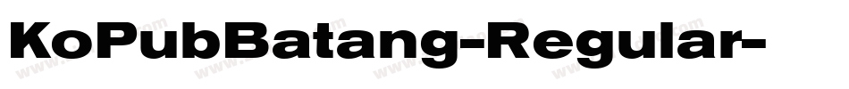 KoPubBatang-Regular字体转换