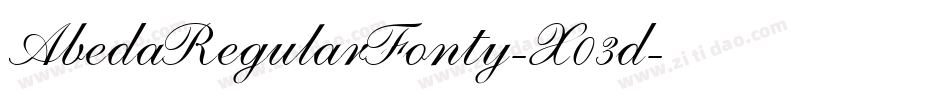 AbedaRegularFonty-X03d字体转换