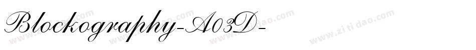 Blockography-A03D字体转换