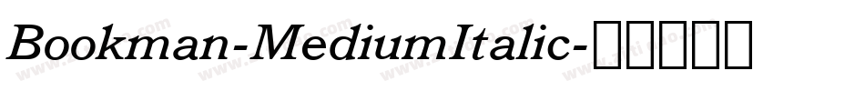 Bookman-MediumItalic字体转换