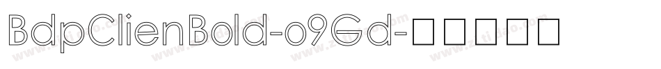BdpClienBold-o9Gd字体转换