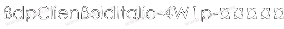 BdpClienBoldItalic-4W1p字体转换
