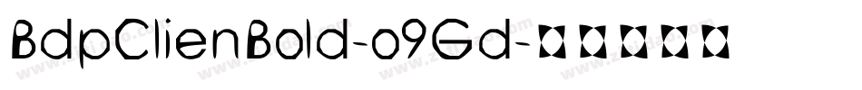 BdpClienBold-o9Gd字体转换