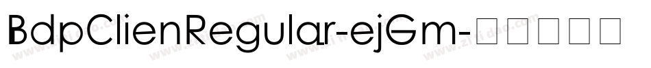 BdpClienRegular-ejGm字体转换