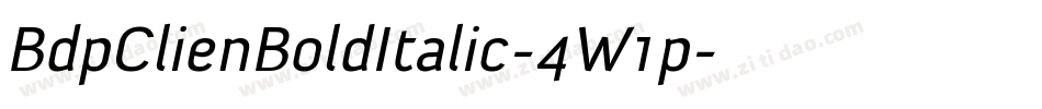 BdpClienBoldItalic-4W1p字体转换