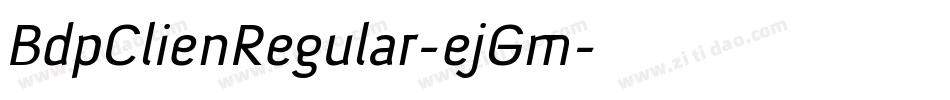 BdpClienRegular-ejGm字体转换
