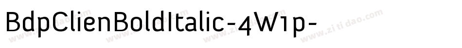 BdpClienBoldItalic-4W1p字体转换
