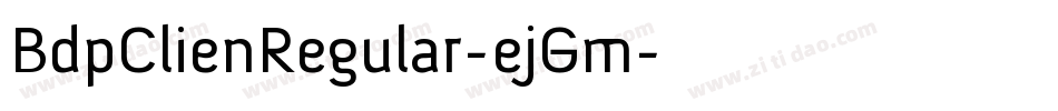 BdpClienRegular-ejGm字体转换