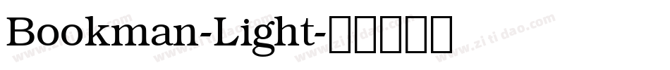 Bookman-Light字体转换