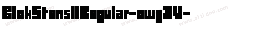 BlokStensilRegular-owgJ4字体转换