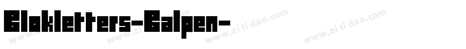 Blokletters-Balpen字体转换