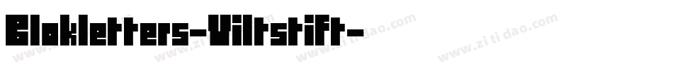 Blokletters-Viltstift字体转换