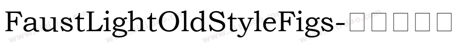 FaustLightOldStyleFigs字体转换