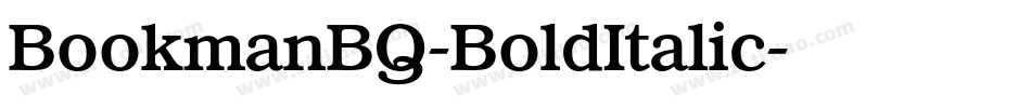 BookmanBQ-BoldItalic字体转换