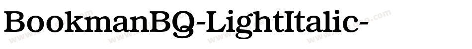 BookmanBQ-LightItalic字体转换