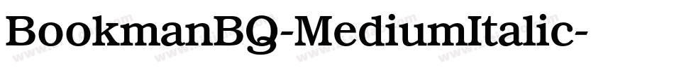 BookmanBQ-MediumItalic字体转换