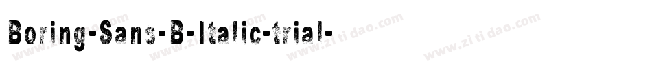 Boring-Sans-B-Italic-trial字体转换