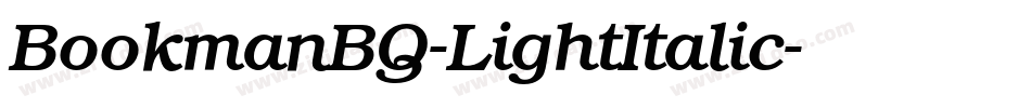 BookmanBQ-LightItalic字体转换