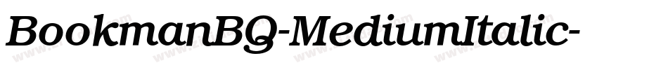 BookmanBQ-MediumItalic字体转换