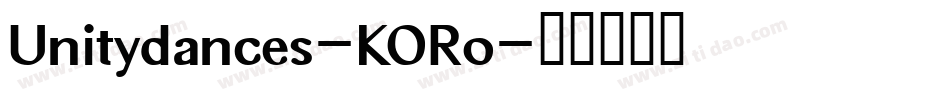 Unitydances-KORo字体转换