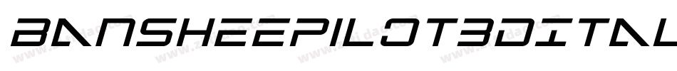 BansheePilot3DItalic-EwE9字体转换