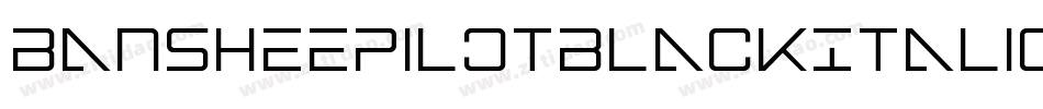 BansheePilotBlackItalic-ZAZZ字体转换