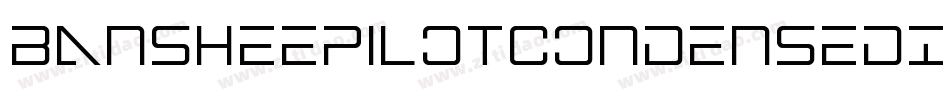 BansheePilotCondensedItalic-DvE3字体转换