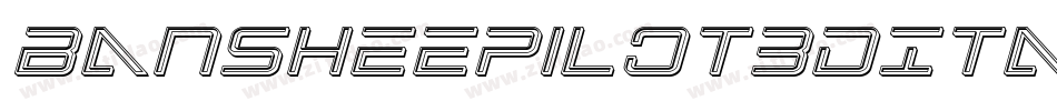 BansheePilot3DItalic-EwE9字体转换