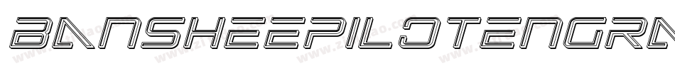 BansheePilotEngravedItalic-qgmq字体转换