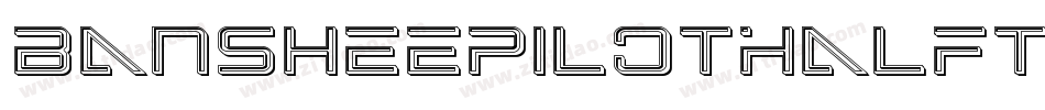 BansheePilotHalftoneItalic-5Ajv字体转换