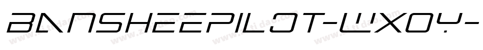 BansheePilot-WxOY字体转换
