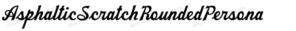 AsphalticScratchRoundedPersonalUse-BPox字体转换