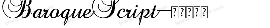 BaroqueScript字体转换