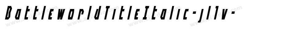 BattleworldTitleItalic-jl1v字体转换
