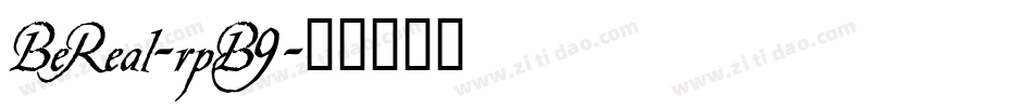 BeReal-rpB9字体转换