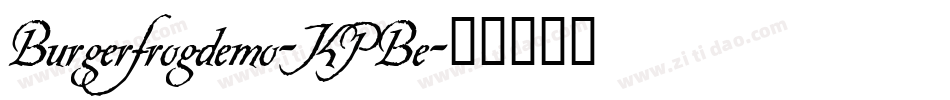 Burgerfrogdemo-KPBe字体转换