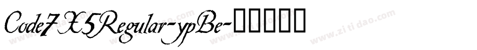 Code7X5Regular-ypBe字体转换