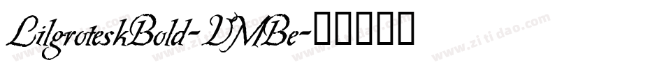 LilgroteskBold-VMBe字体转换