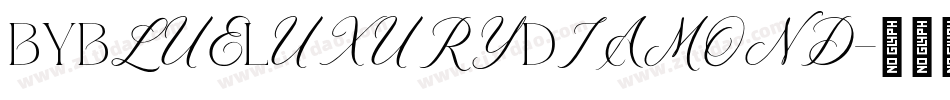 BYBlueLuxuryDiamond字体转换