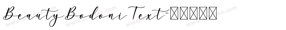 BeautyBodoniText字体转换