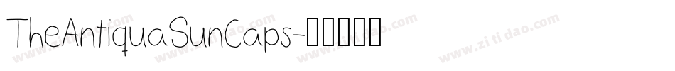 TheAntiquaSunCaps字体转换