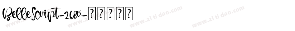 BelleScript-268v字体转换