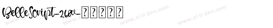 BelleScript-268v字体转换