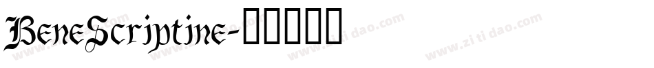 BeneScriptine字体转换