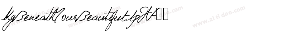 KgBeneathYourBeautiful-lpJV字体转换