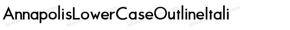 AnnapolisLowerCaseOutlineItalic-l3x0字体转换