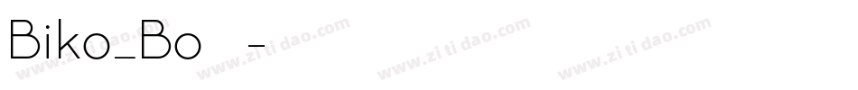Biko_Bold字体转换