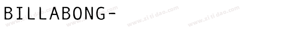 Billabong字体转换
