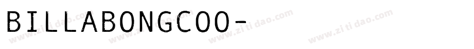 BillabongCOO字体转换