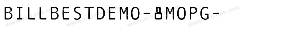 BillbestDemo-8MOpg字体转换